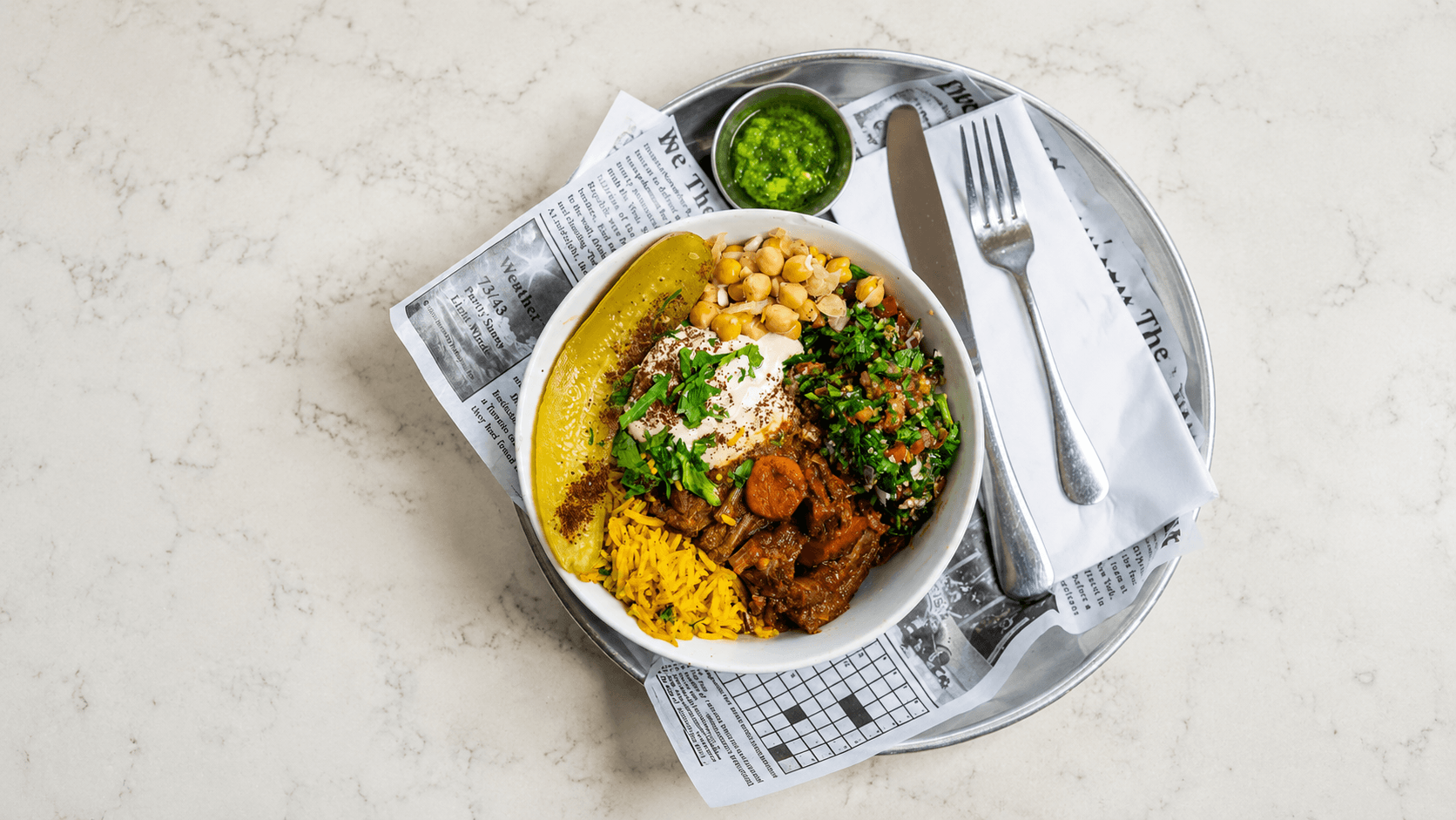 Mediterranean bowl at Mia Market