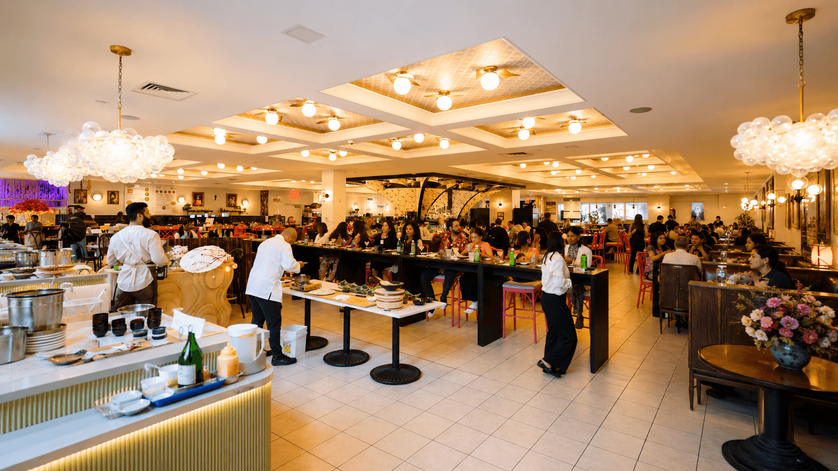 Dining room inside Mia Market