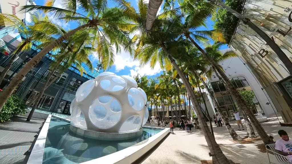 Palm Court in the Miami Design District